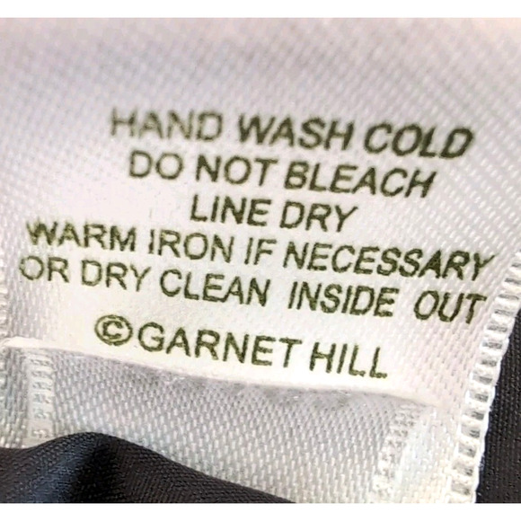 GARNET HILL Puffer Jacket Womens Size 4 S Black Down Feather Hip Length Belted - Picture 12 of 16